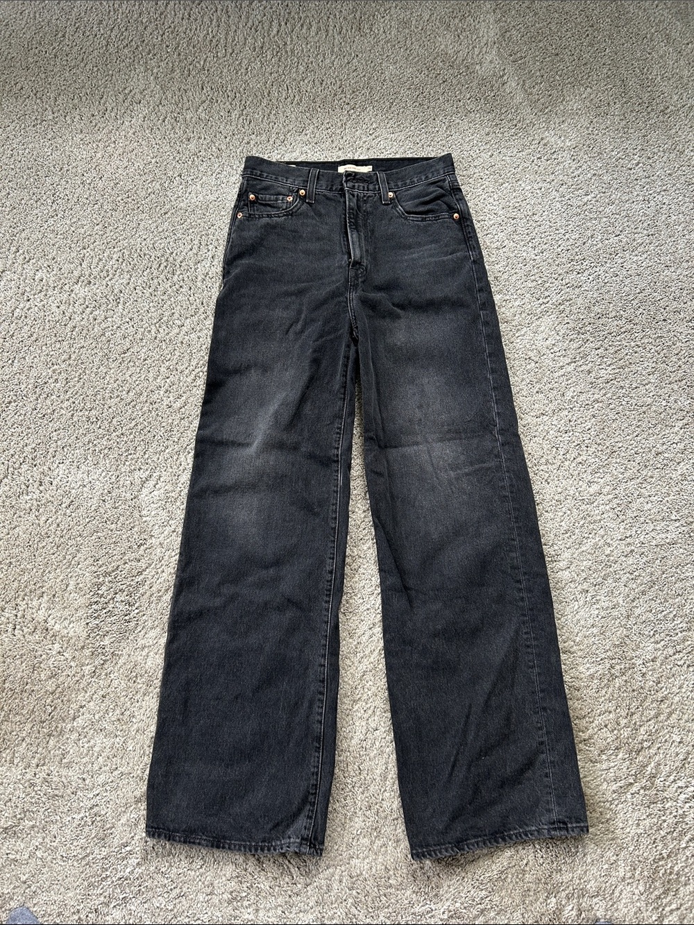Levi's Black Wide Leg Flare Jeans